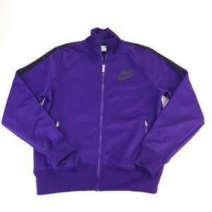 Nike Track Jacket Womens Medium‎ Court Purple Black Trim Throwback Look 80s 90s